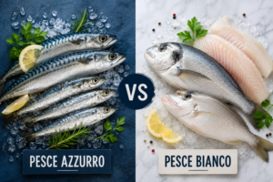 Scopri di più sull'articolo Pesce azzurro o pesce bianco? Differenze nutrizionali, benefici e quale scegliere davvero