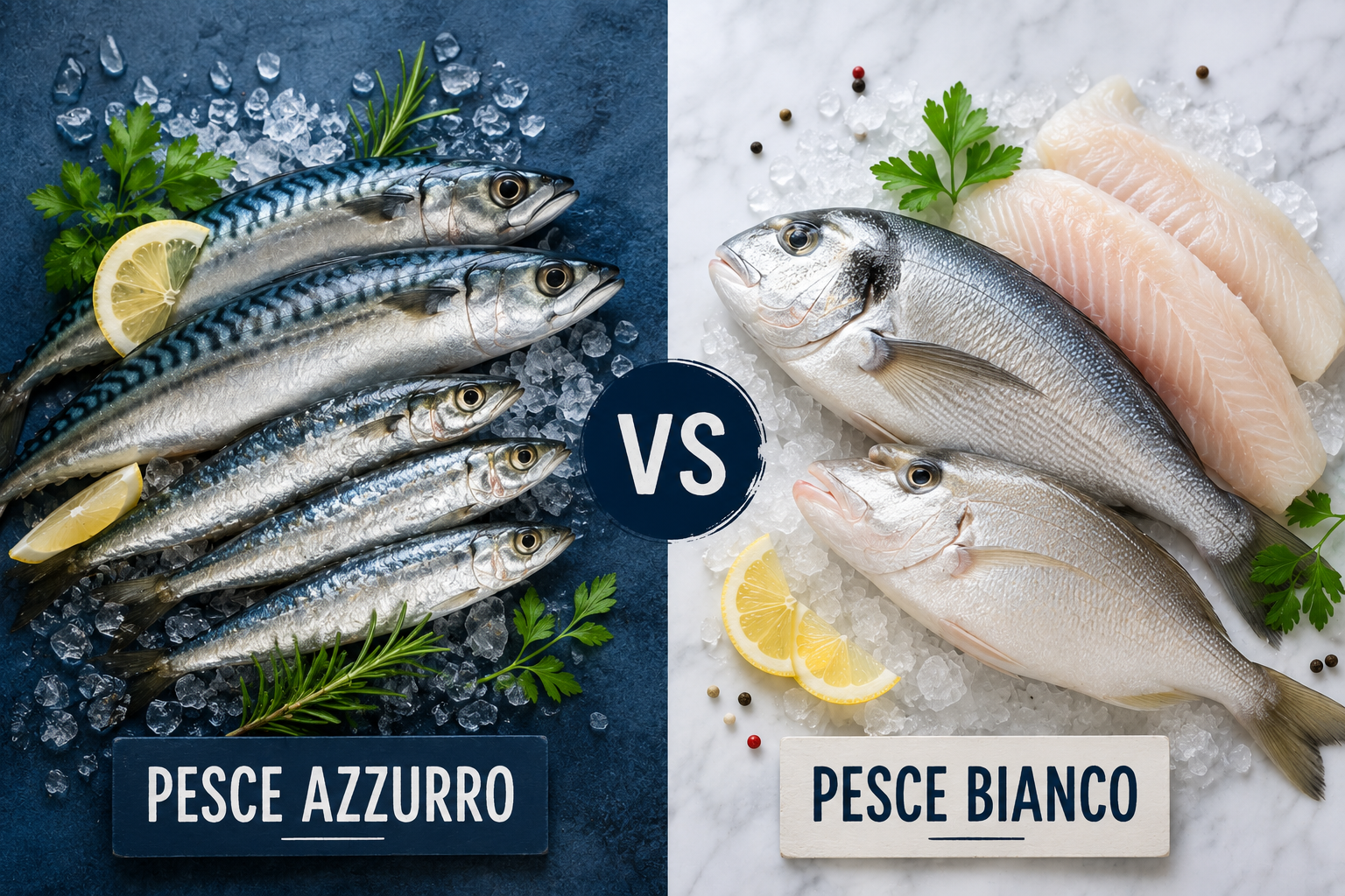 Pesce azzurro o pesce bianco? Differenze nutrizionali, benefici e quale scegliere davvero